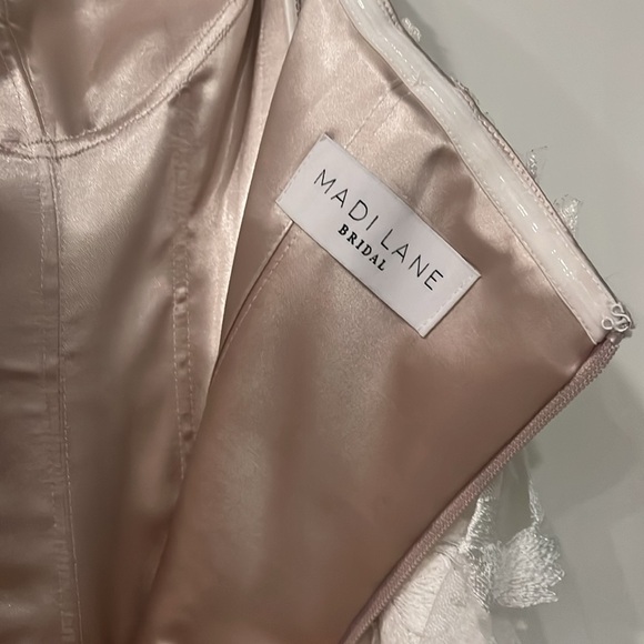 Strapless with draped sleeves that can be added/taken off, Madi Lane Bridal - Picture 5 of 5